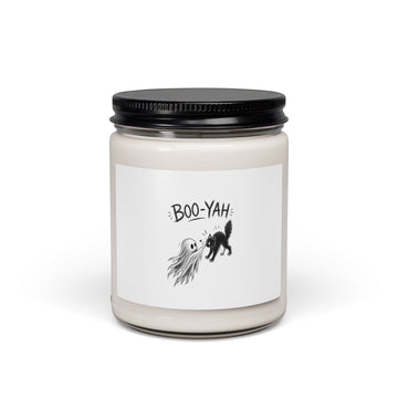 Halloween 'Boo-Yah' Scented Soy Candle — 9oz Spooky Ghost & Cat Jar