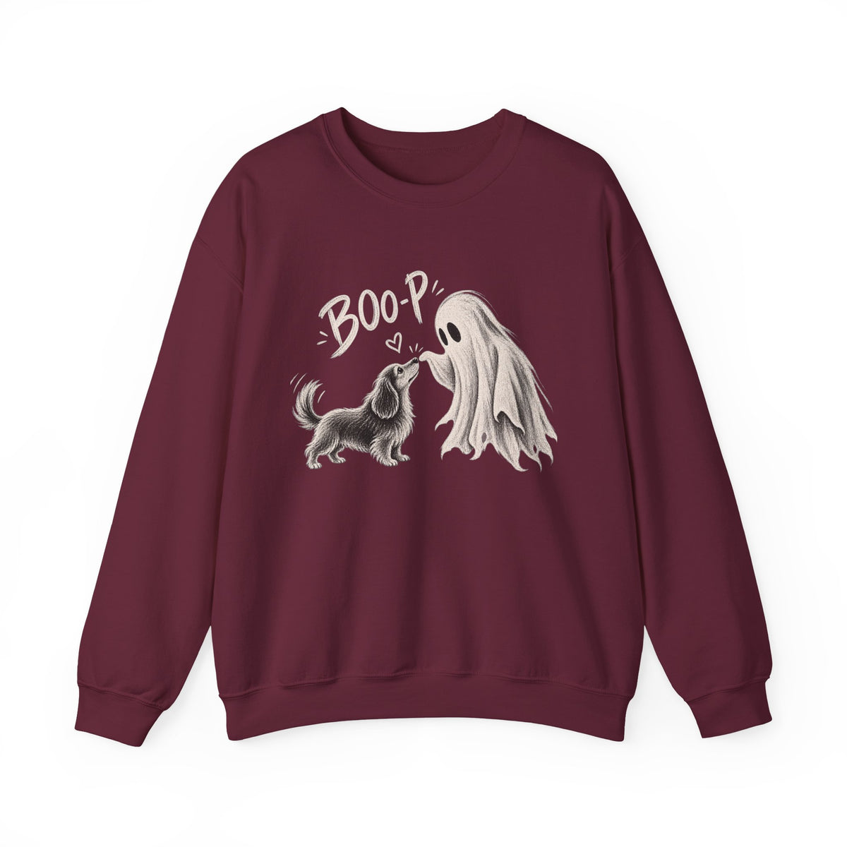 Halloween Ghost & Dog "Boop" Crewneck Sweatshirt