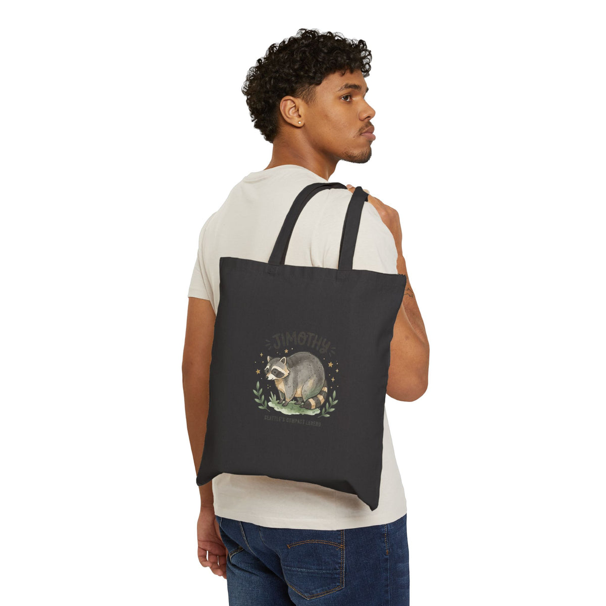 Wholesome Viral Raccoon Illustration Tote | Seattle Meme Wildlife