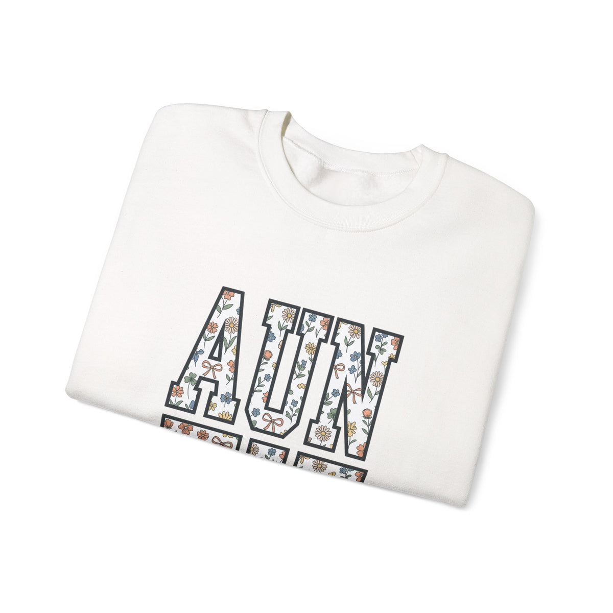 AUNTIE Floral Block Sweatshirt | Auntie Crewneck, Family Role Apparel