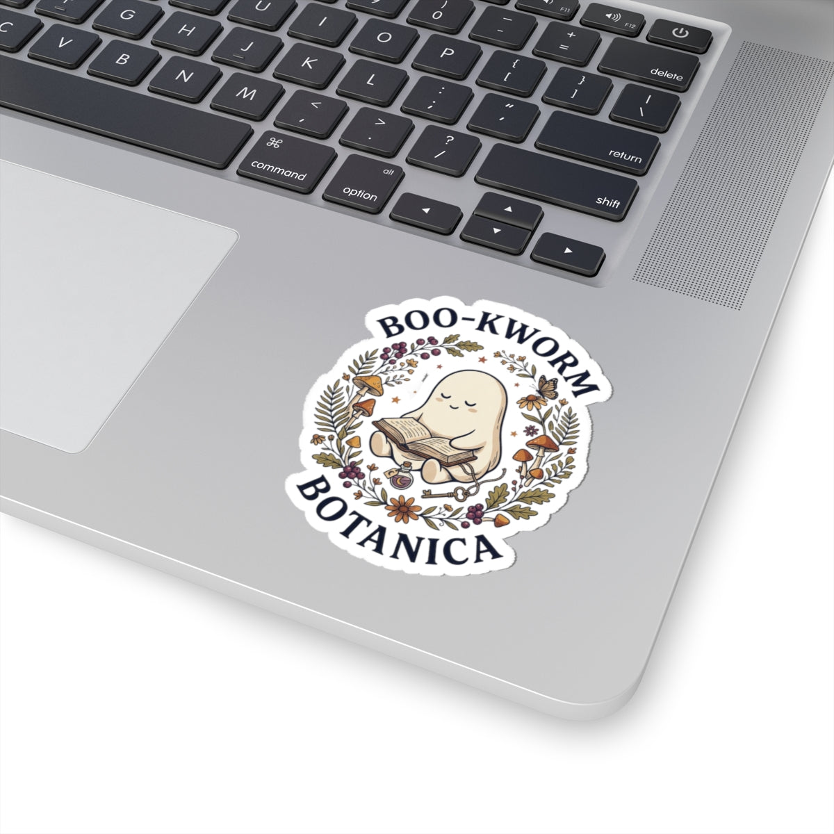 Boo‑kworm Botanica Sticker | Spooky Reader, Witchy Bookish