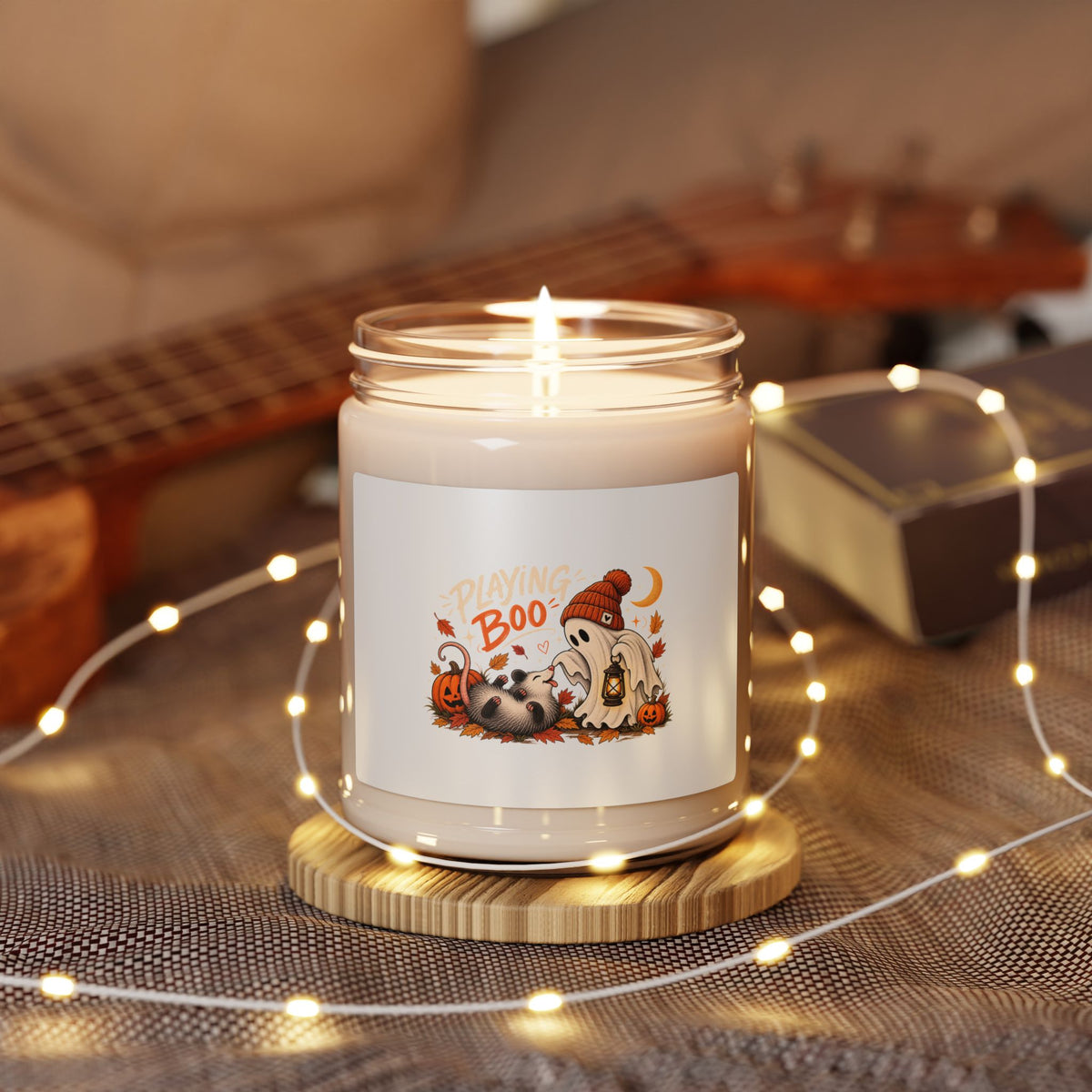 Halloween Soy Candle — 'Playing Boo' 9oz Scented Jar