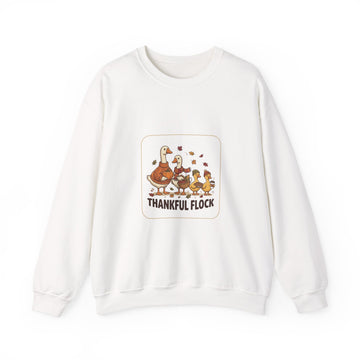 Thankful Flock Sweatshirt | Thanksgiving Turkeys, Fall Leaves, Harvest Cozy