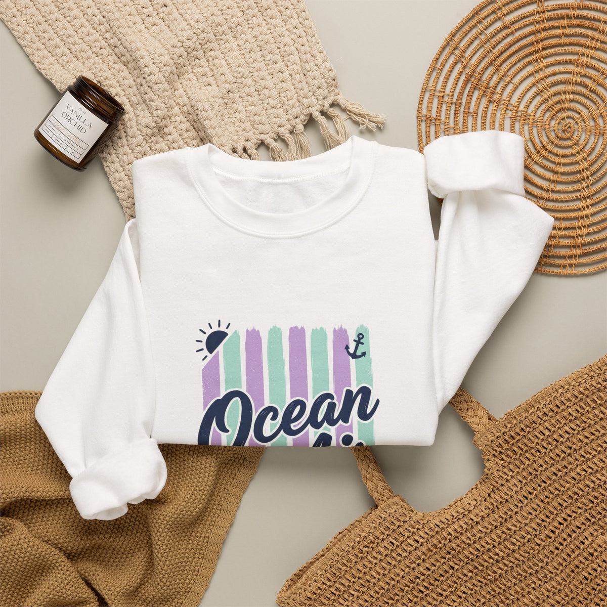 Ocean Air Therapy Sweatshirt | Cruise Vacation, Nautical Tropical