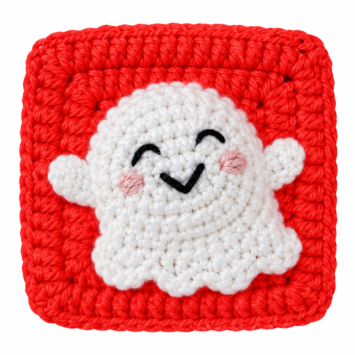 Cute Ghost Granny Square Pattern PDF | Halloween Crochet Pattern | Spooky Granny Square