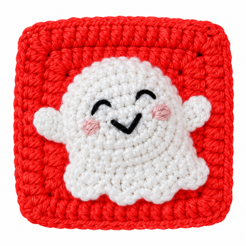 Cute Ghost Granny Square Pattern PDF | Halloween Crochet Pattern | Spooky Granny Square