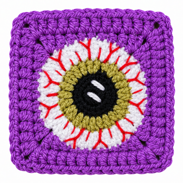 Ghost Granny Square Crochet Pattern PDF | Halloween Crochet Square | Amigurumi Style