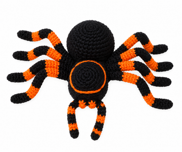 Halloween Spider Crochet Pattern | Orange Black Amigurumi Spider PDF | Crochet Halloween Toy